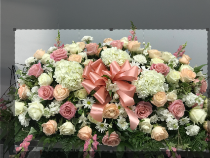 PASTEL MEMORIES casket spray