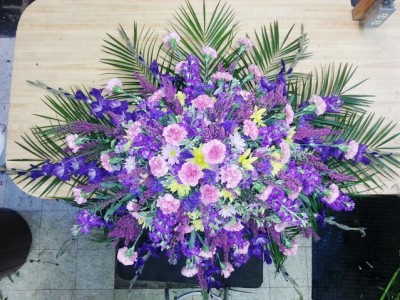 Pastel Memories Casket Spray