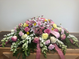 S-CS20 Pastel palette Casket flowers