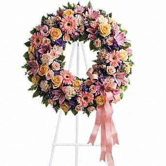Pastel Perfection Wreath/Standing Spray
