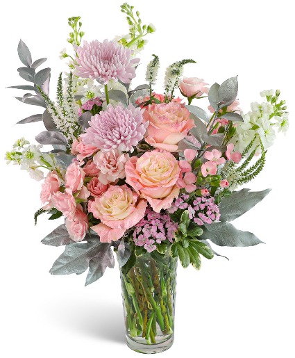 Pastel Pink Enchantment Flower Arrangement