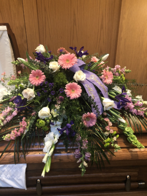 Pastel Spray Casket Spray