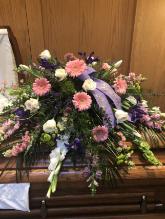 Pastel Spray Casket Spray