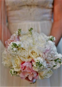 Pastel with pink peonies Bridal bouquet