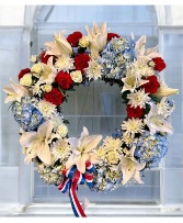 Patriotic: Red, White and Blue Standing Spray