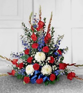 Patriotic Basket Sympathy Arrangements