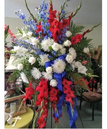 Patriotic Designer Spray  Standing Spray  in Nederland, TX | Harris Florist