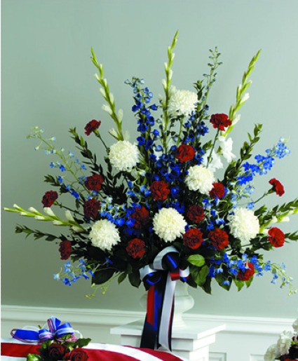 Patriotic Honor Tribute  Sympathy Arrangement
