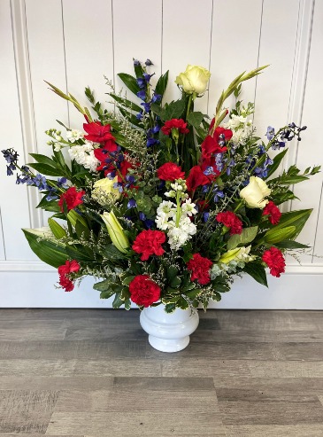 Patriotic Memorial Funeral Urn in Bluffton, SC | BERKELEY FLOWERS & GIFTS