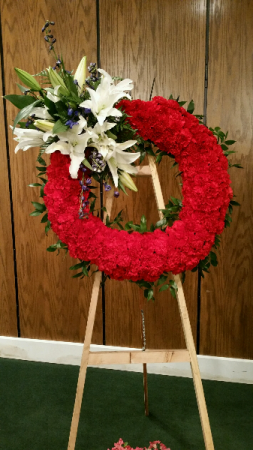 Patriotic Memorial Wreath Standing Spray
