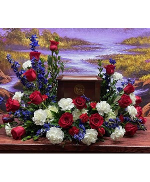Patriotic remembrance urn