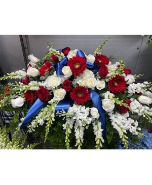 Patriotic Salute casket spray