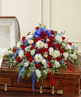 Patriotic Send Off Casket Spray