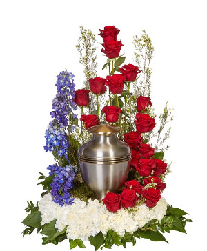 Patriotic Send-off Celebration of Life Urn Surround