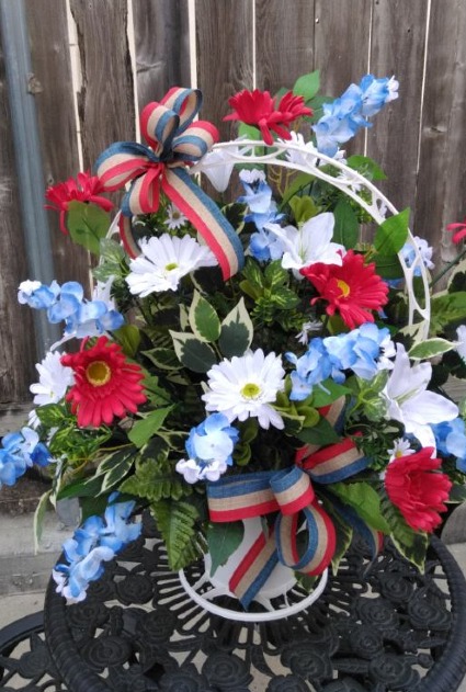 Patriotic SILK Basket 