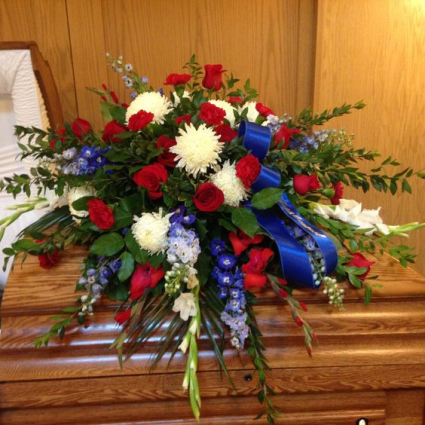 Patriotic Spray Casket Spray