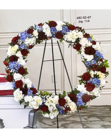 Patriotic Wreath Standing Spray 22" Standing Spray