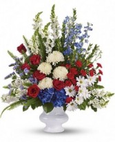 PATRIOTIC SYMPATHY URN SYMPATHY BASKET