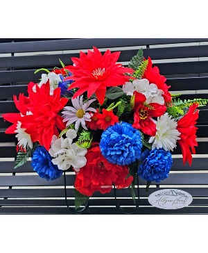 Patriotic Tribute Cemetary Silk Arrangement