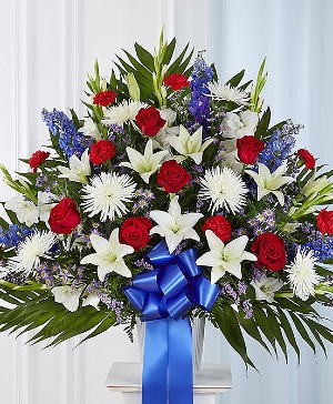 148706 HEARTFELT SYMPATHIES RED, WHITE & BLUE in Beaufort, SC