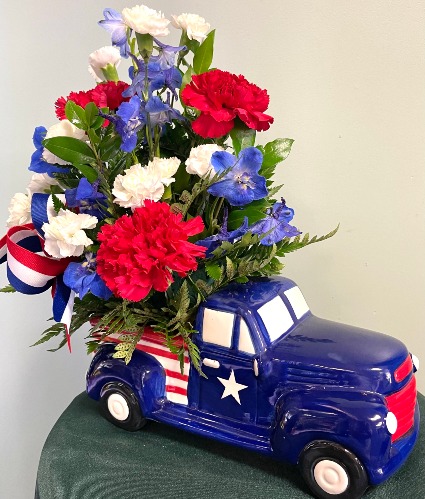 Patriotic Vintage Truck 