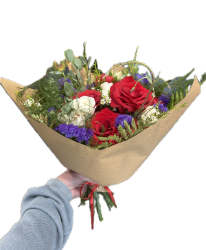 Patriotic Wrapped Bouquet Wrapped Bouquets