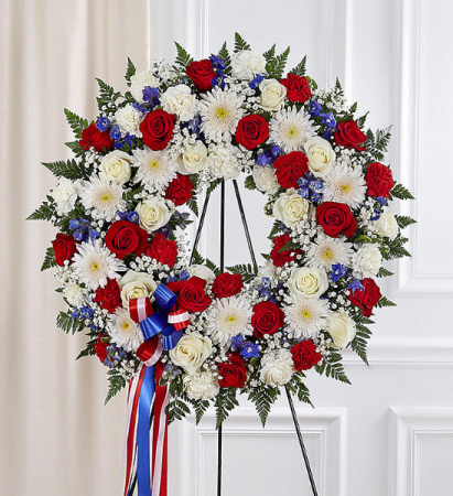 PATRIOTIC WREATH Standing Spray
