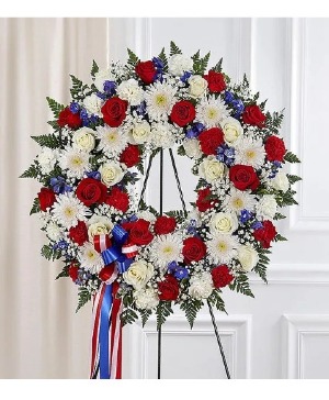 Patriotic Wreath Standing Spray