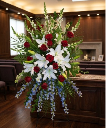 Patriot’s Honor standing spray  in Winnipeg, MB | CHARLESWOOD FLORISTS