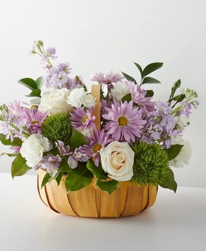 Lavender Love Basket  White and Purple/Lavender Basket 