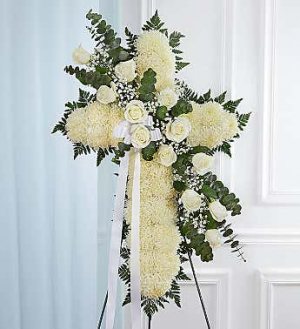 Peace and Prayers all white cross 