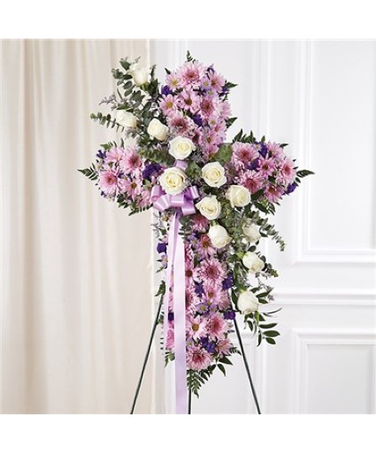 Peace And Prayers Standing Cross - Lavender™ 