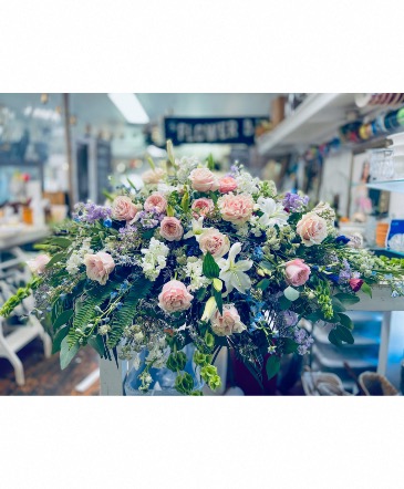 Peace in the Valley  Casket Spray in Bay Saint Louis, MS | The French Potager