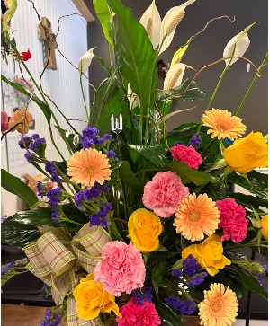 Peace Lily in Bloom Sympathy Arrangement