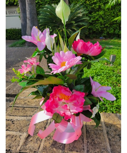 Peace Lily Plant with artificial flowers 