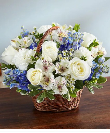 Peace, Prayers & Blessings Blue & White 
