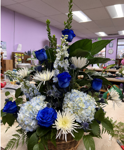 Peace Sympathy Basket Funeral Flowers 
