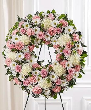 Peaceful Blessings Wreath Standing Spray