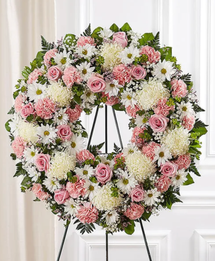 Peaceful Blessings Wreath Standing Spray
