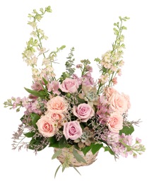 Peaceful Dawn Basket Arrangement