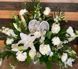 Peaceful Garden Sympathy Flowers Basket