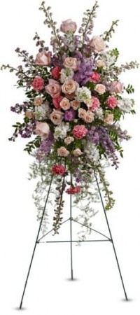 Peaceful Garden Spray Standing Spray in Lauderhill, FL | A ROYAL BLOOM FLOWERS & GIFTS