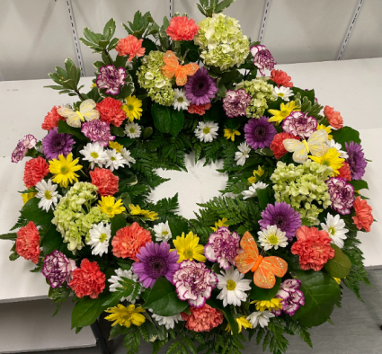 Peaceful Garden Sympathy Urn Wreath