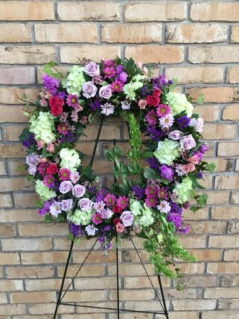 Peaceful Grace Standing Wreath Sympathy