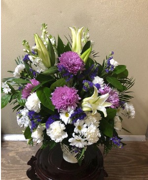 Peaceful Lavender Sympathy Arrangement