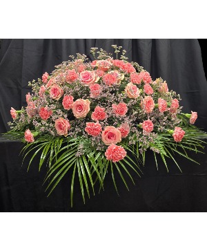 PEACEFUL PINK EMBRACE CASKET SPRAY