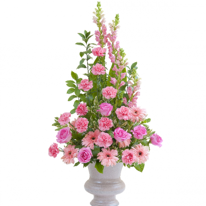 Peaceful Pink Large Urn 