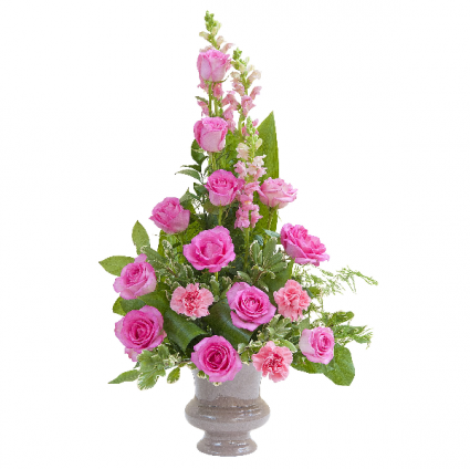 Peaceful Pink Small Urn 