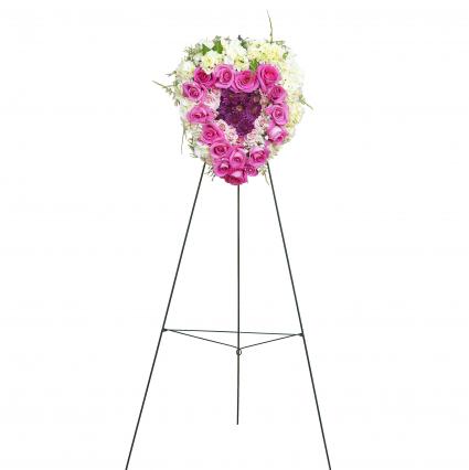 Peaceful Pink Standing Heart 