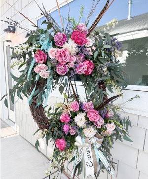 Peaceful Purple Remembrance Wreath 